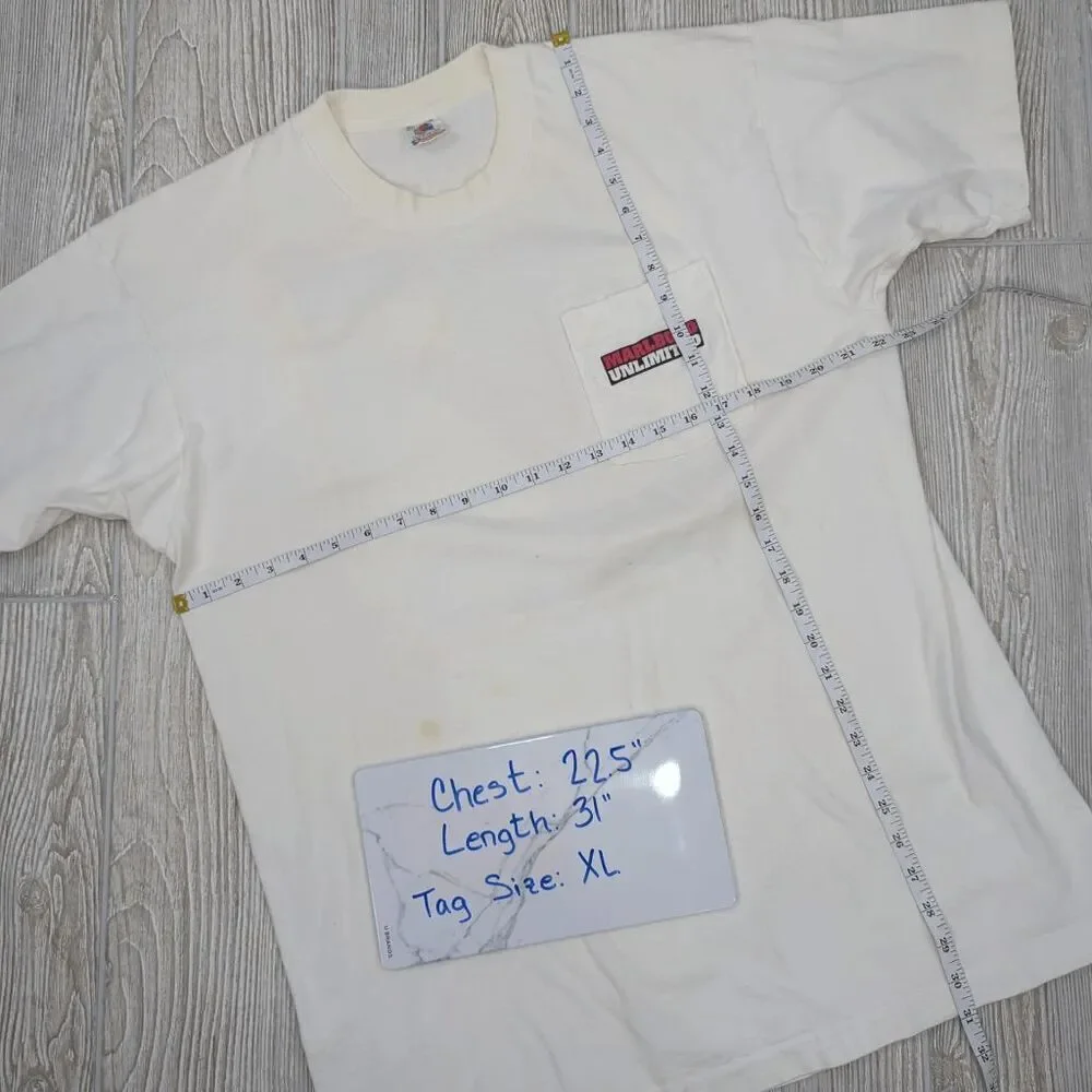 Vintage 90s Fruit of the Loom Men's XL Marlboro Unlimited Pipestone Pass T-Shirt - Picture 8 of 9